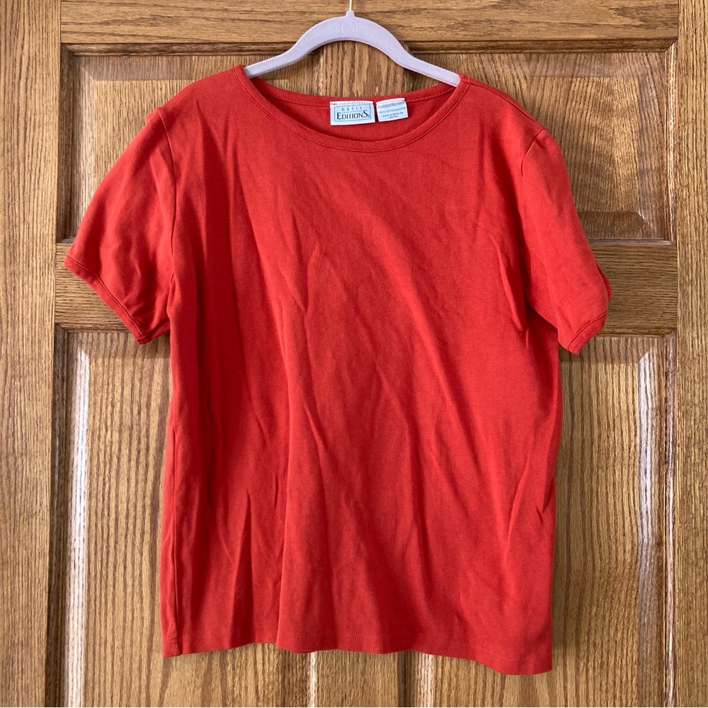 5/$15 Basic Editions Casual Orange SS Tee XL